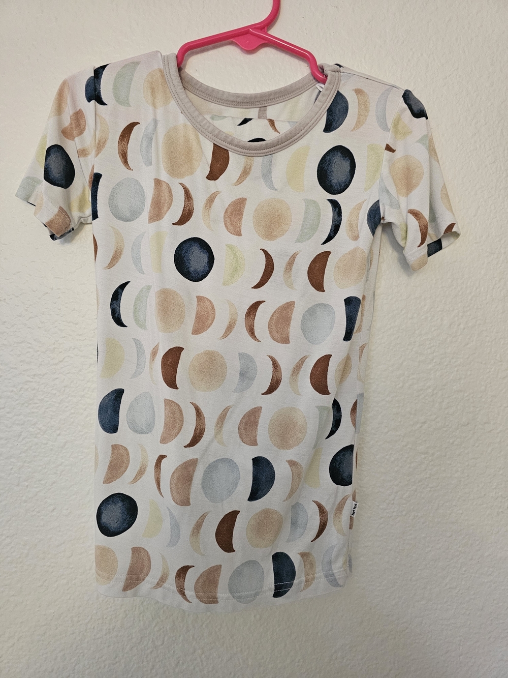 Little Sleepies Luna Neutral Print 4T Tee w/Short Sleeve Shirt